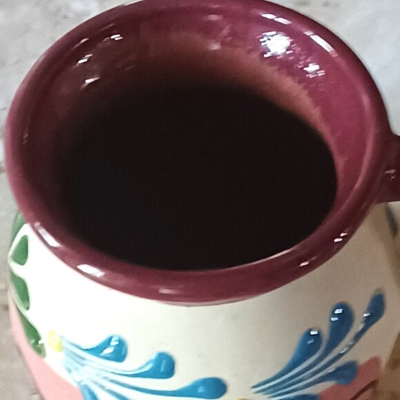 Handmade Cup Mug Ceramic Red Clay - Dominican Republic 3" H - Picture 4 of 6